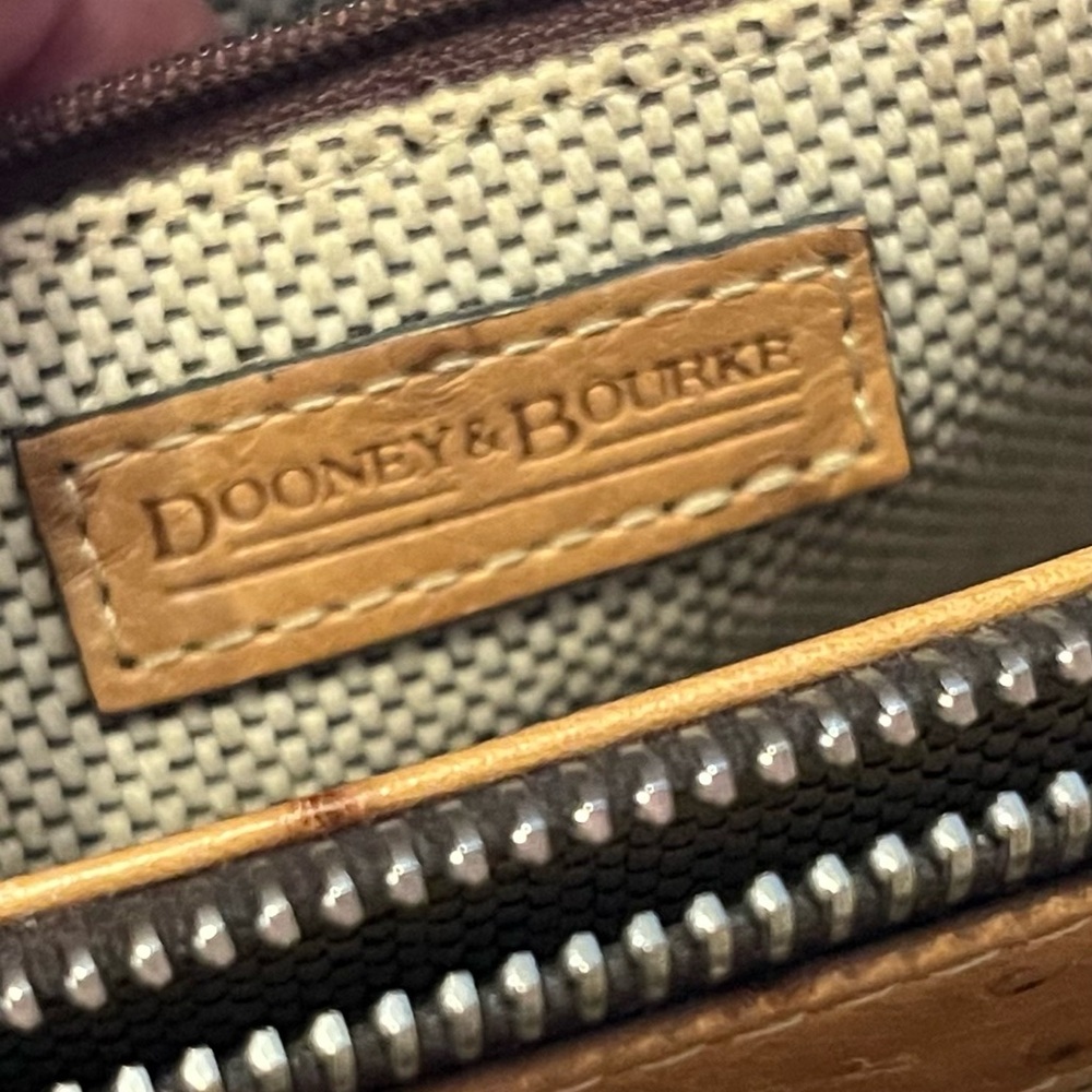 Dooney & Bourke Ostrich Leather Satchel. - Picture 8 of 13